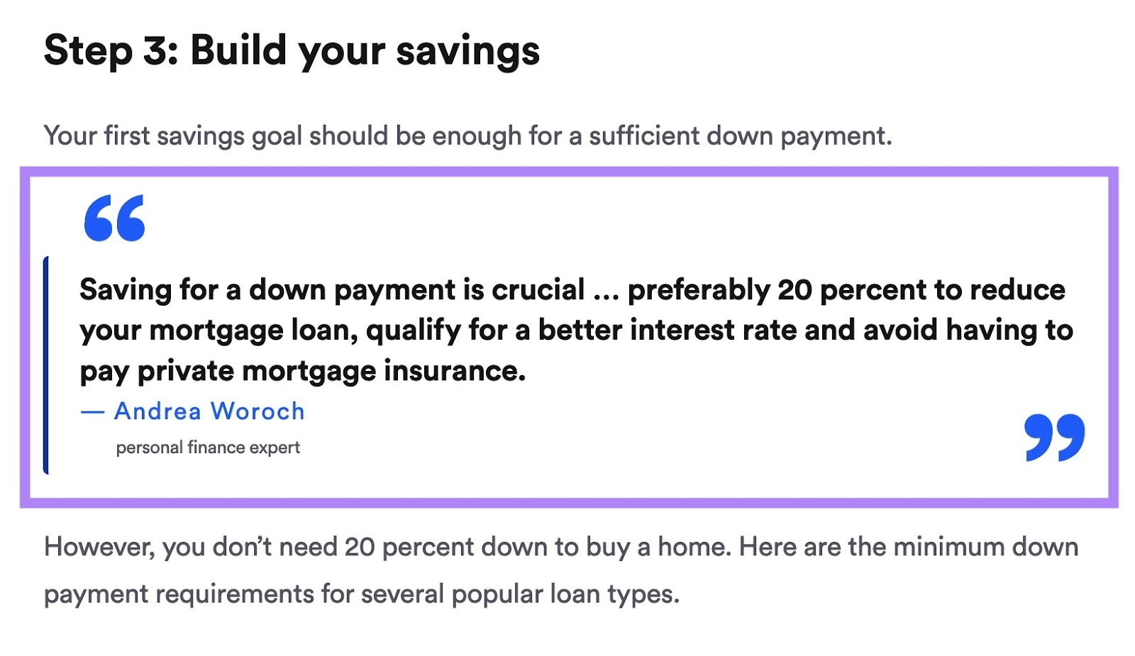 Insights from a personal finance expert on an article on how to get a mortgage by Bankrate.